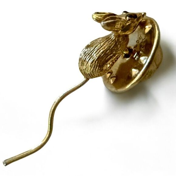 VINTAGE BALLOU MOUSE PIN IN CHEESE - Picture 10 of 17